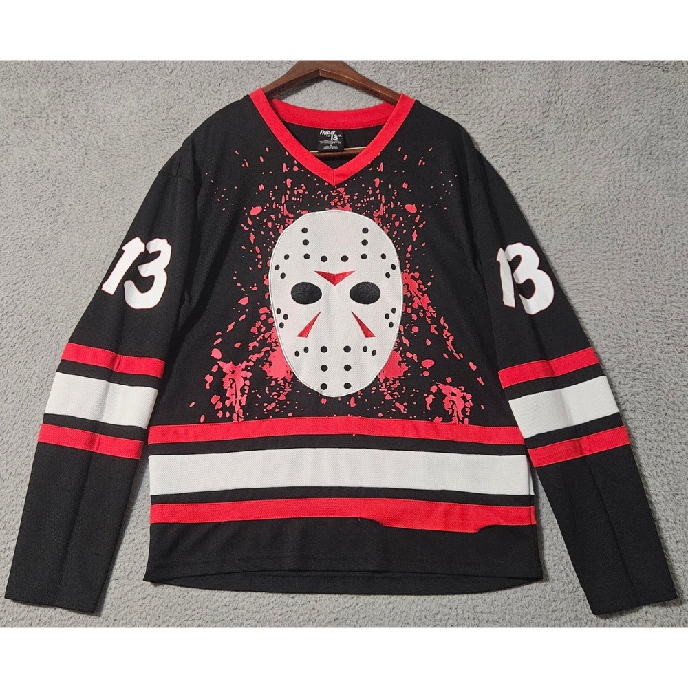 Friday the 13th Jason Voorhees Hockey Jersey Men Medium Stripe Horror Movie